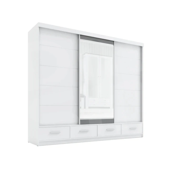 Szafa przesuwna z lustrem 4 szuflady David 250 8 kolorów