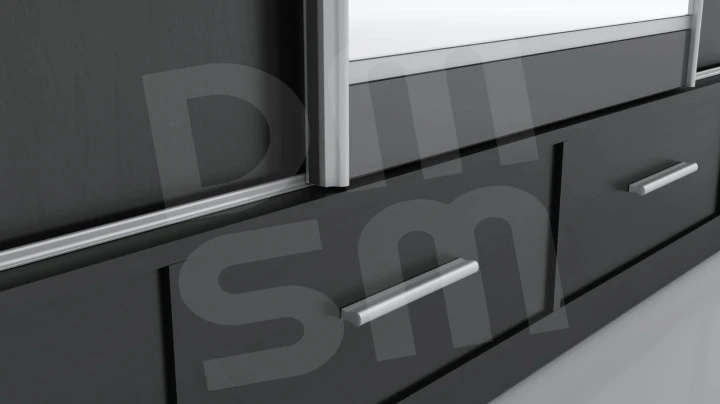 Szafa przesuwna z lustrem 4 szuflady David 250 8 kolorów