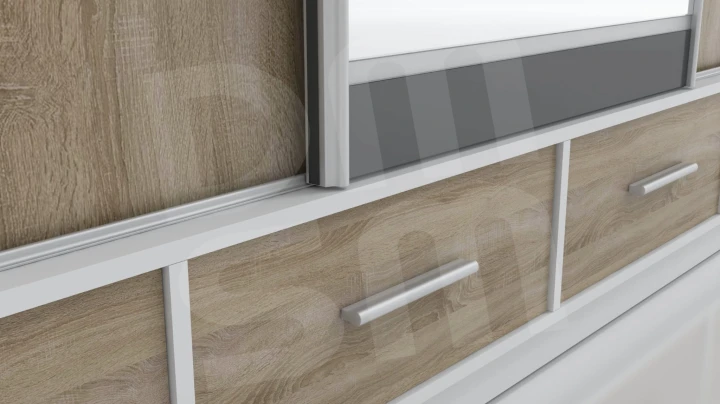 Szafa przesuwna z lustrem 4 szuflady David 250 8 kolorów