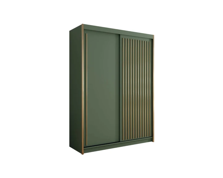 SZAFA PRZESUWNA DO SYPIALNI LAMELE ZIELONA ARTIST