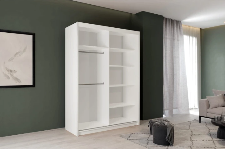 SZAFA PRZESUWNA DO SYPIALNI LAMELE ZIELONA ARTIST