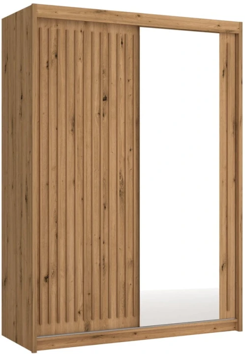 Szafa przesuwna Royal 150 z lustrem oraz lamelami