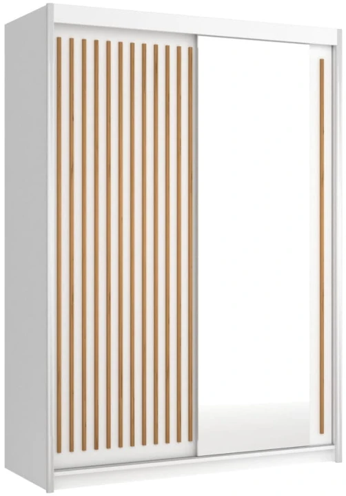 Szafa przesuwna Royal 150 z lustrem oraz lamelami
