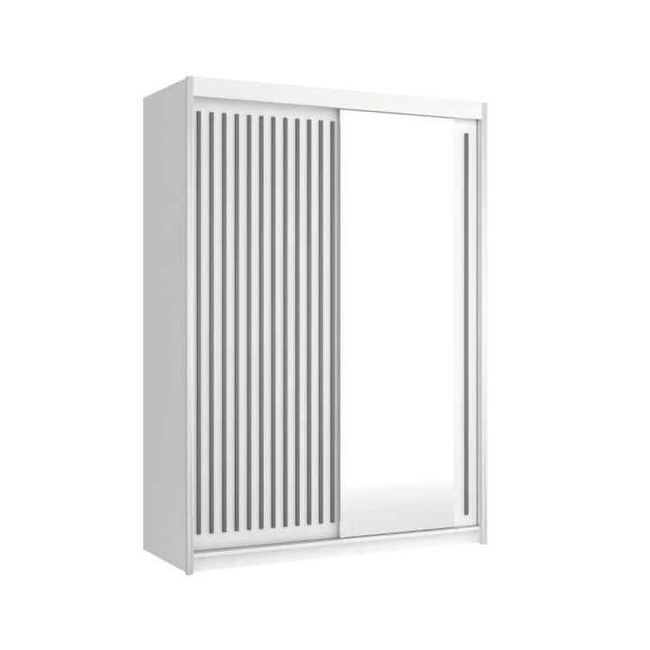 Szafa przesuwna Royal 150 z lustrem oraz lamelami