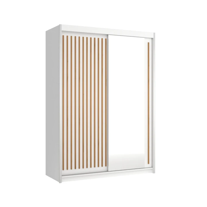 Szafa przesuwna Royal 150 z lustrem oraz lamelami