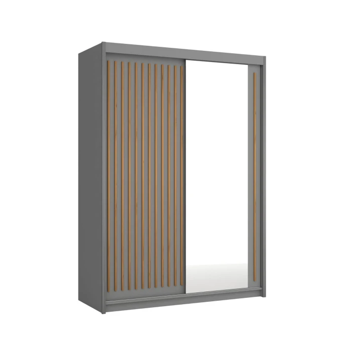 Szafa przesuwna Royal 150 z lustrem oraz lamelami