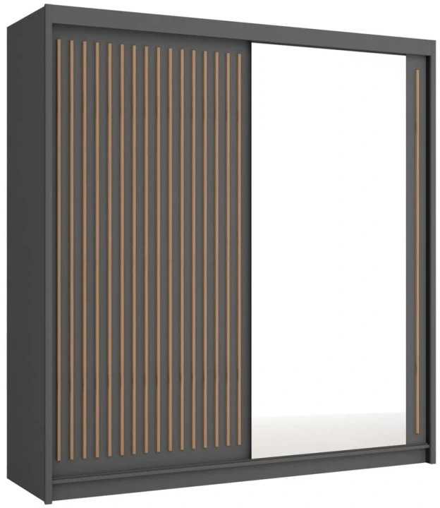Szafa przesuwna z lustrem oraz lamelami Royal 200