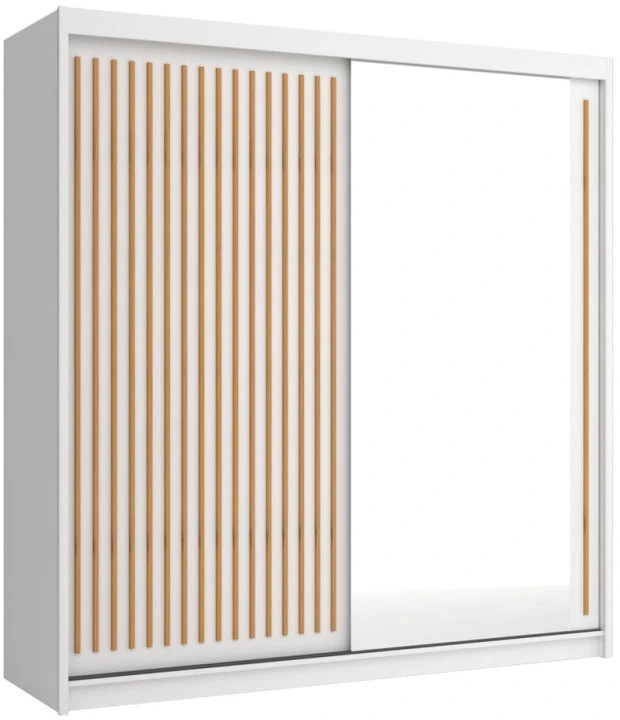Szafa przesuwna z lustrem oraz lamelami Royal 200