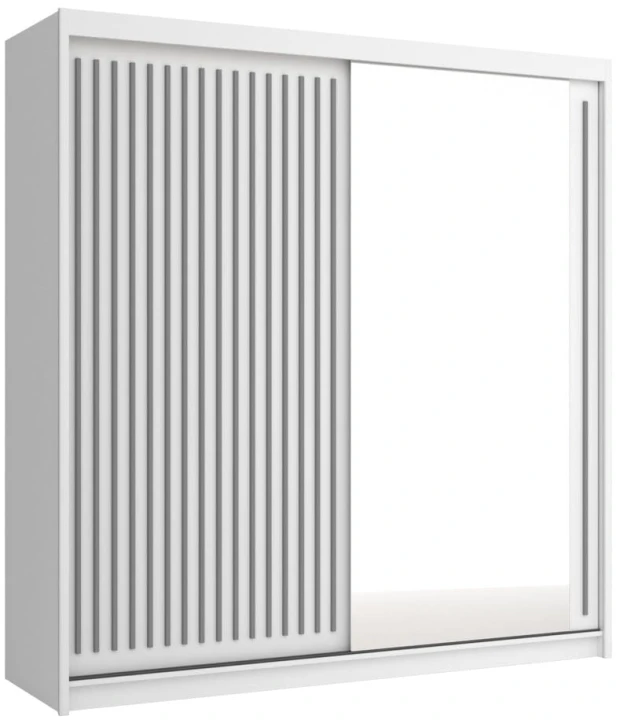 Szafa przesuwna z lustrem oraz lamelami Royal 200