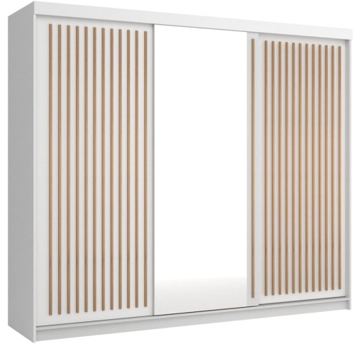 Szafa przesuwna z lustrem oraz lamelami Royal 250