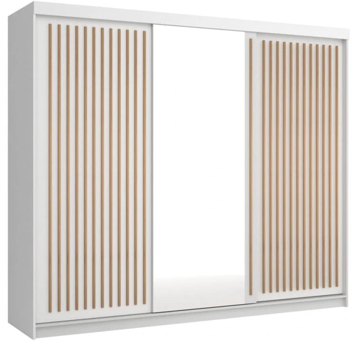 Szafa przesuwna z lustrem oraz lamelami Royal 250