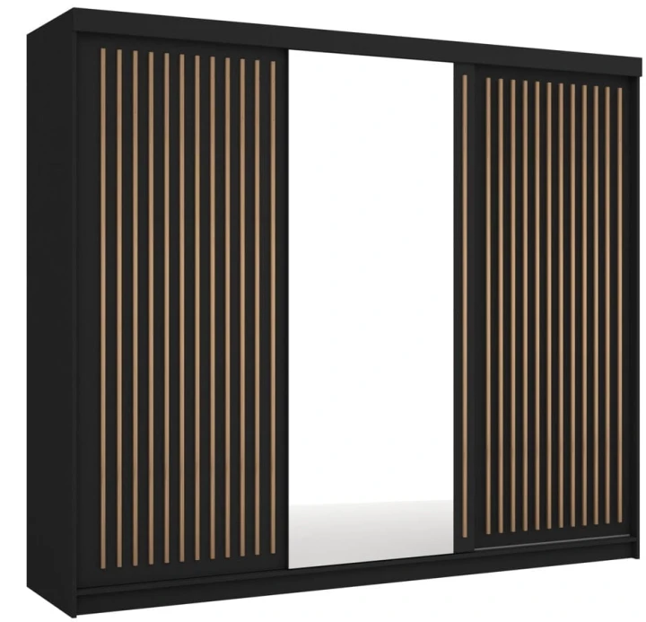Szafa przesuwna z lustrem oraz lamelami Royal 250