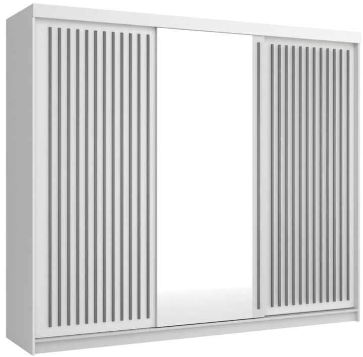 Szafa przesuwna z lustrem oraz lamelami Royal 250