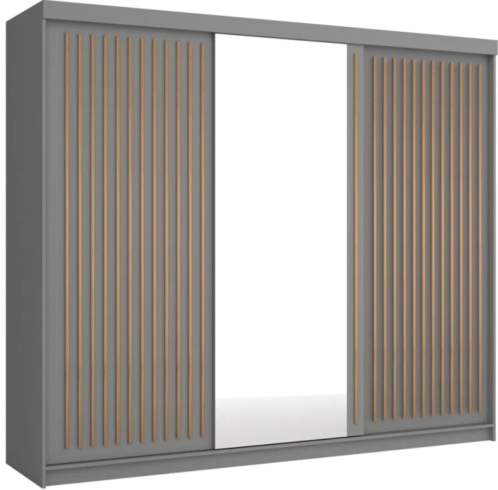 Szafa przesuwna z lustrem oraz lamelami Royal 250