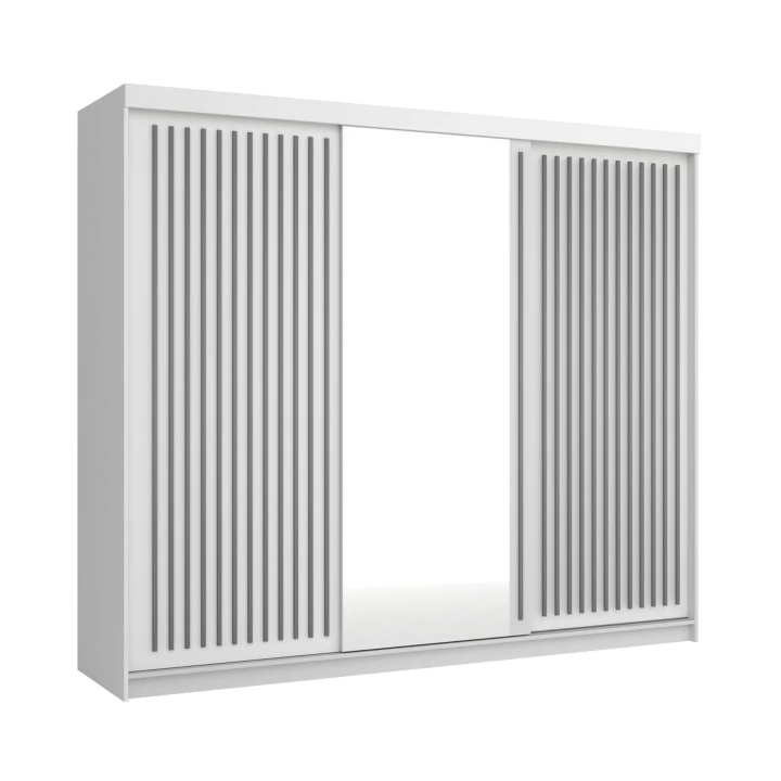 Szafa przesuwna z lustrem oraz lamelami Royal 250