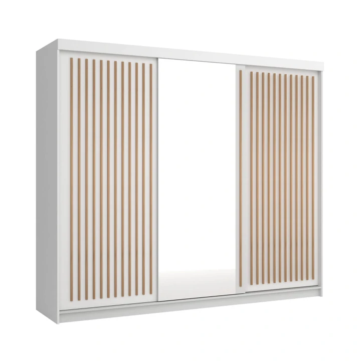 Szafa przesuwna z lustrem oraz lamelami Royal 250