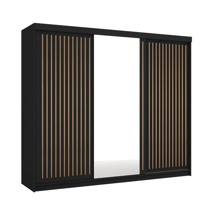 Szafa przesuwna z lustrem oraz lamelami Royal 250