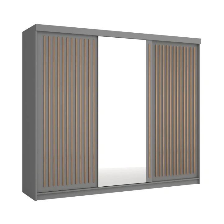 Szafa przesuwna z lustrem oraz lamelami Royal 250