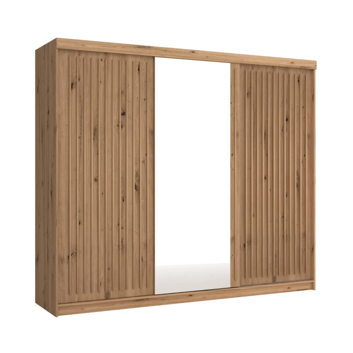 Szafa przesuwna z lustrem oraz lamelami Royal 250