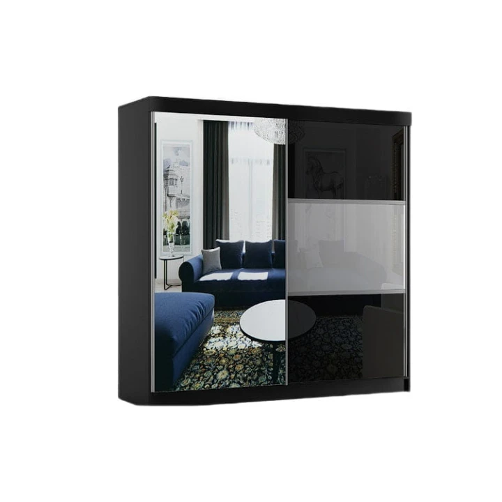 Duża szafa przesuwna z lustrem Rumba 200 cm