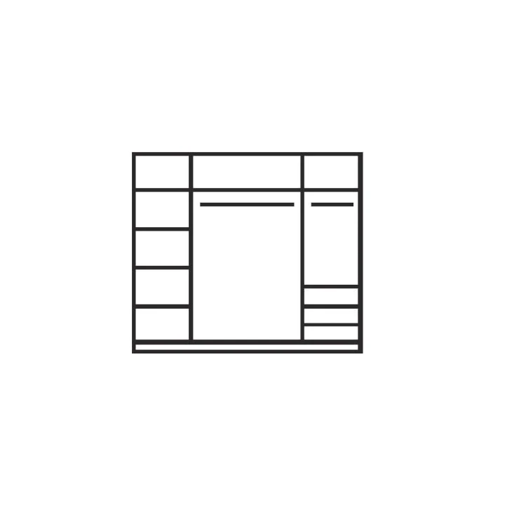 Duża szafa przesuwna z lustrem Rumba 200 cm