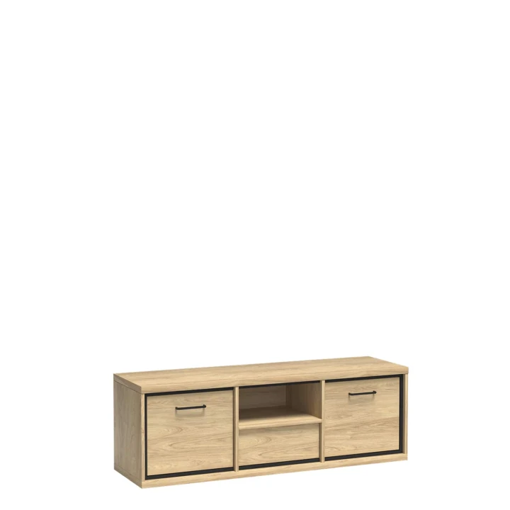 SZAFKA KOMODA STOLIK RTV POD TV HIKORA ITALIA NOGI DEKOR LED