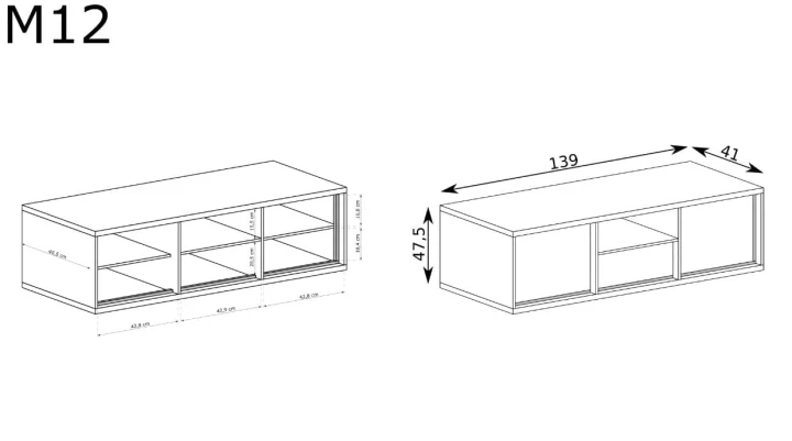 SZAFKA KOMODA STOLIK RTV POD TV HIKORA ITALIA NOGI DEKOR LED