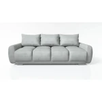 Welurowa sofa HONEY 3  z funkcja spania + pojemnik na pościel 
