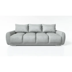 Welurowa sofa HONEY 3  z funkcja spania + pojemnik na pościel 