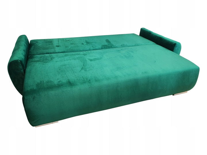 KANAPA ROZKŁADANA Z FUNKCJĄ SPANIA SOFA 3 KODA POJEMNIK SPRĘŻYNY WELUR TKANINA PLAMOODPORNA