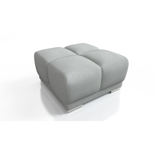 SZARA PUFA TAPICEROWANA DO SALONU HONEY SPRĘŻYNY FALISTE PIKOWANIE