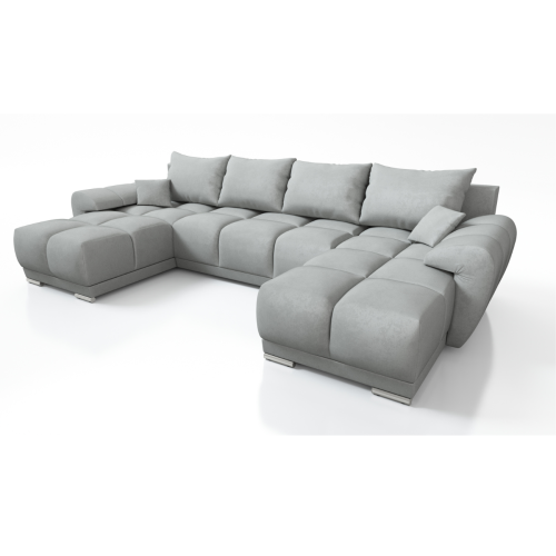 SZARY DUŻY NAROŻNIK ROZKŁADANY DO SALONU ROGÓWKA FUNKCJA SPANIA HONEY U