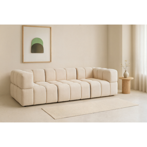 TRZYOSOBOWA SOFA MODUŁOWA KANAPA DO SALONU CLIXI 285 CM SPRĘŻYNY BOUCKLE