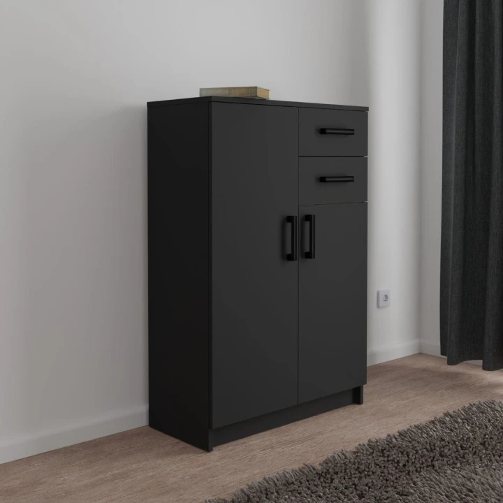 WĄSKA SZAFKA KOMODA DO SALONU Z SZUFLADAMI ALEX 75 CM