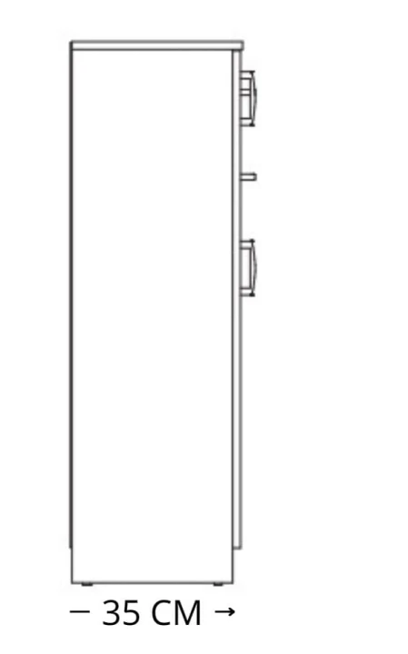 WĄSKA SZAFKA KOMODA DO SALONU Z SZUFLADAMI ALEX 75 CM