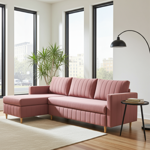 WYGODNY NOWOCZESNY NAROŻNIK ROZKŁADANY Z FUNKCJĄ SPANIA ROGÓWKA FRIDA