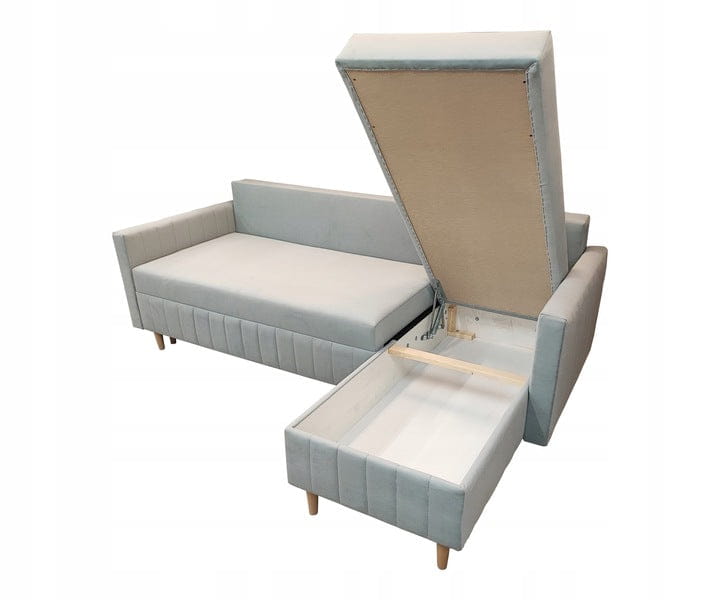 WYGODNY NOWOCZESNY NAROŻNIK ROZKŁADANY Z FUNKCJĄ SPANIA ROGÓWKA FRIDA