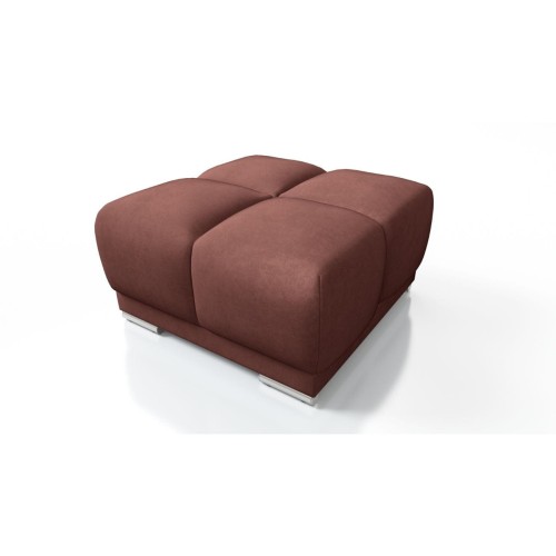 WYGODNY TAPICEROWANY PIKOWANY PUF DO SALONU HONEY BRUDNY RÓŻ