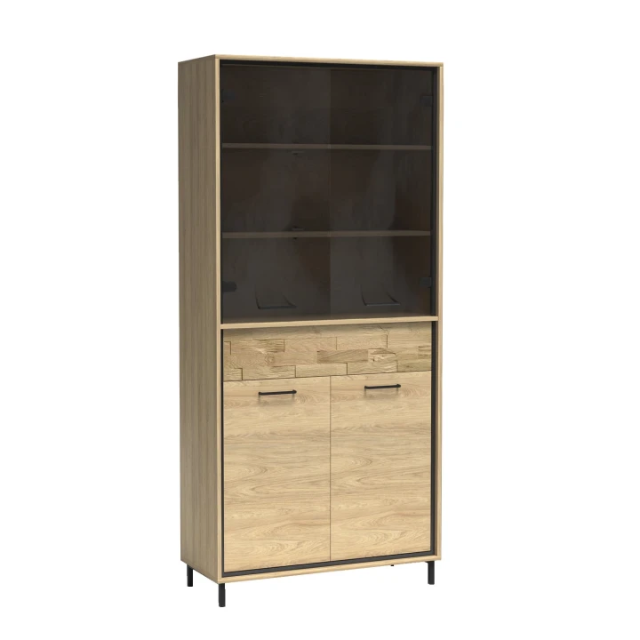 WYSOKA WITRYNA PRZESZKLONA ITALIA HIKORA NOGI LED