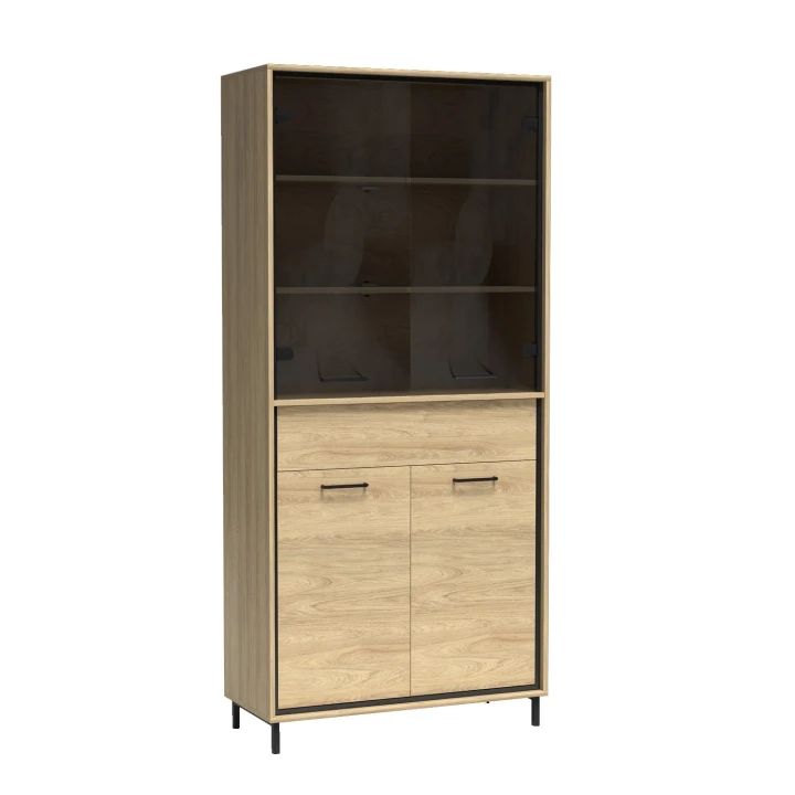 WYSOKA WITRYNA PRZESZKLONA ITALIA HIKORA NOGI LED