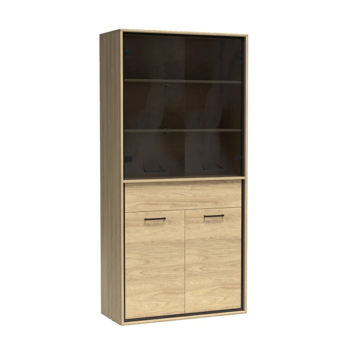 WYSOKA WITRYNA PRZESZKLONA ITALIA HIKORA NOGI LED