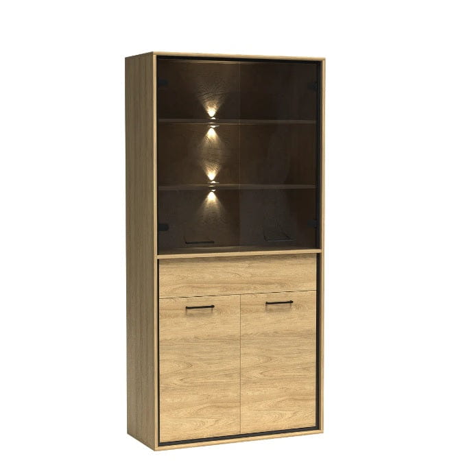 WYSOKA WITRYNA PRZESZKLONA ITALIA HIKORA NOGI LED