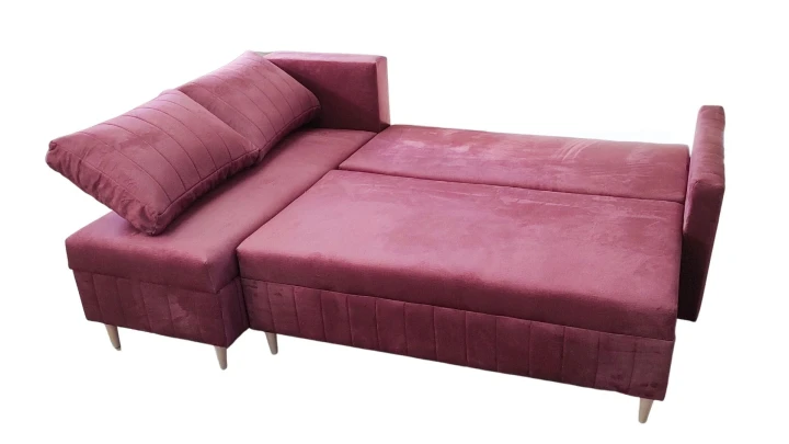 ZESTAW NAROŻNIK ROZKŁADANY ROGÓWKA FRIDA + PUFA SPRĘŻYNY BONELL