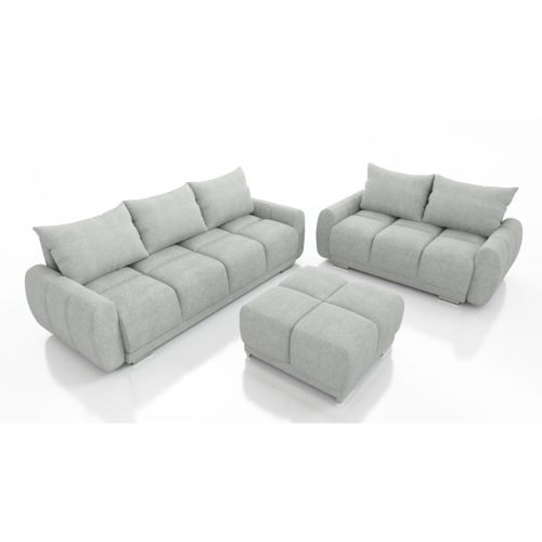 zestaw wypoczynkowy DO SALONU honey 3 + honey 2 + pufa honey honey 3 funkcja spania pojemnik na pościel PROMOCJA CENTAUR BARANEK