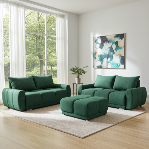 zestaw wypoczynkowy DO SALONU honey 3 + honey 2 + pufa honey honey 3 funkcja spania pojemnik na pościel PROMOCJA CENTAUR BARANEK