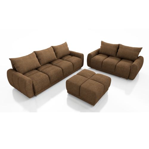 zestaw wypoczynkowy DO SALONU honey 3 + honey 2 + pufa honey honey 3 funkcja spania pojemnik na pościel PROMOCJA CENTAUR BARANEK