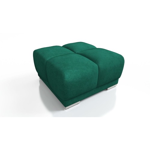 ZIELONA PIKOWANA DUŻA WYGODNA PUFA TAPICEROWANA DO SALONU HONEY