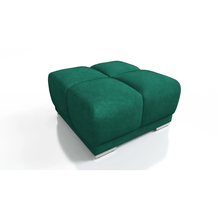 ZIELONA PIKOWANA DUŻA WYGODNA PUFA TAPICEROWANA DO SALONU HONEY