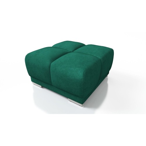 ZIELONA PIKOWANA DUŻA WYGODNA PUFA TAPICEROWANA DO SALONU HONEY