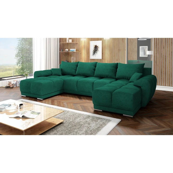 ZIELONY DUŻY NAROŻNIK ROZKŁADANY DO SALONU ROGÓWKA Z FUNKCJĄ SPANIA HONEY U 5 KOLORÓ W PROMOCJI